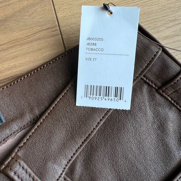 NWT J Brand skinny leather pants in brown size 27 - Picture 8 of 9